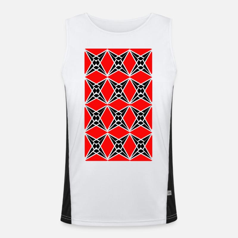 Star pattern Men's Functional Contrast Tank Top 