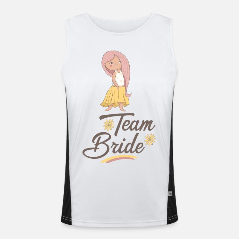Team Bride Funktionelles Kontrast-Tank Top für Männer 