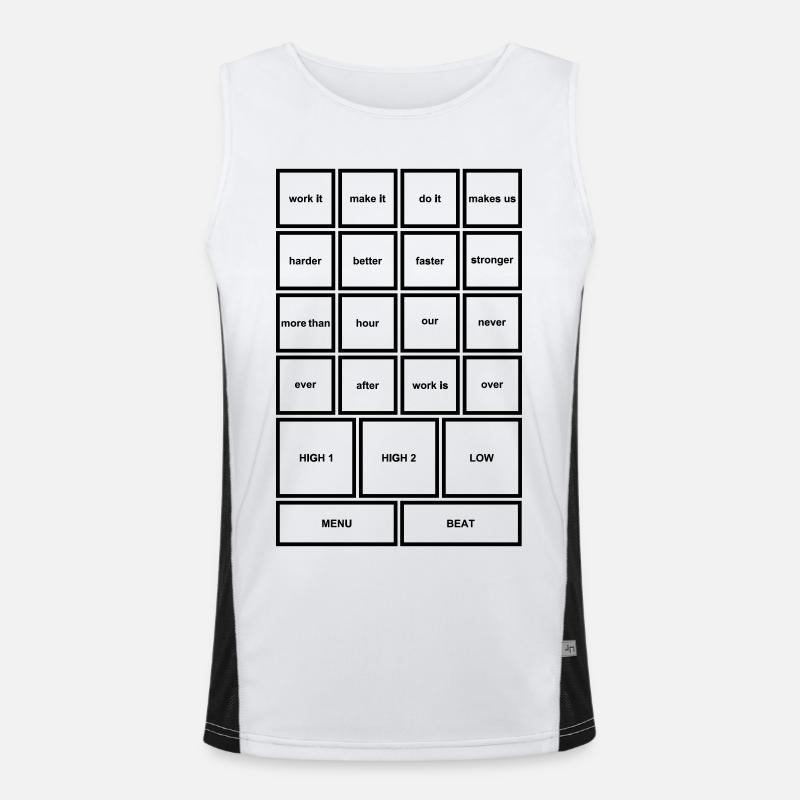 Work It – Motivation, Power & Progress - Men's Functional Contrast Tank Top  - white/black