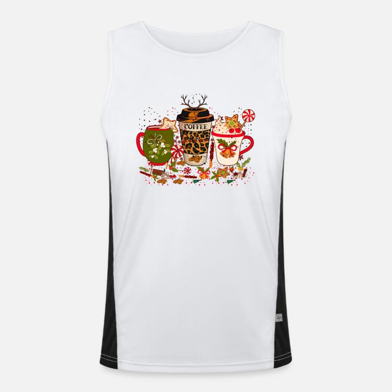 Weihnachtskaffee, Weihnachtsfeier, Weihnachtsstimmung Funktionelles Kontrast-Tank Top für Männer 