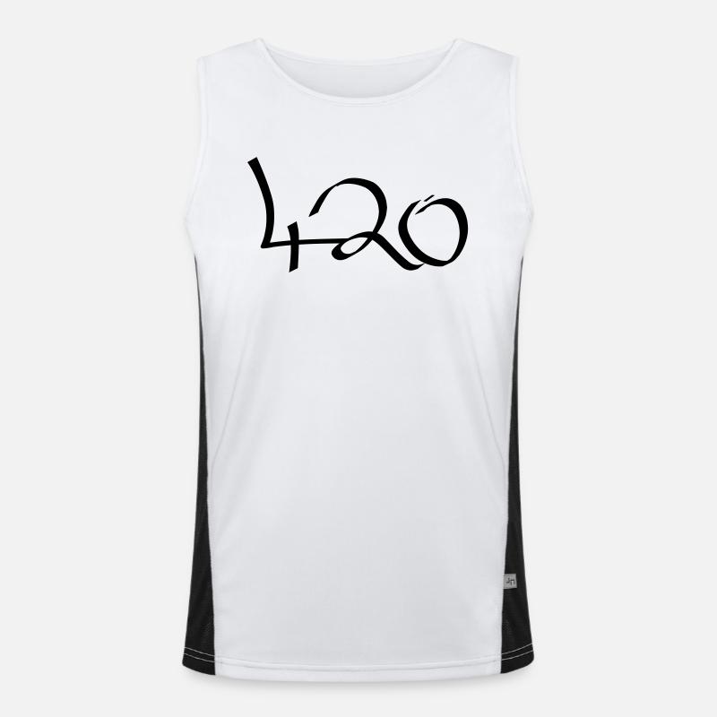420 Graffiti Funktionelles Kontrast-Tank Top für Männer 