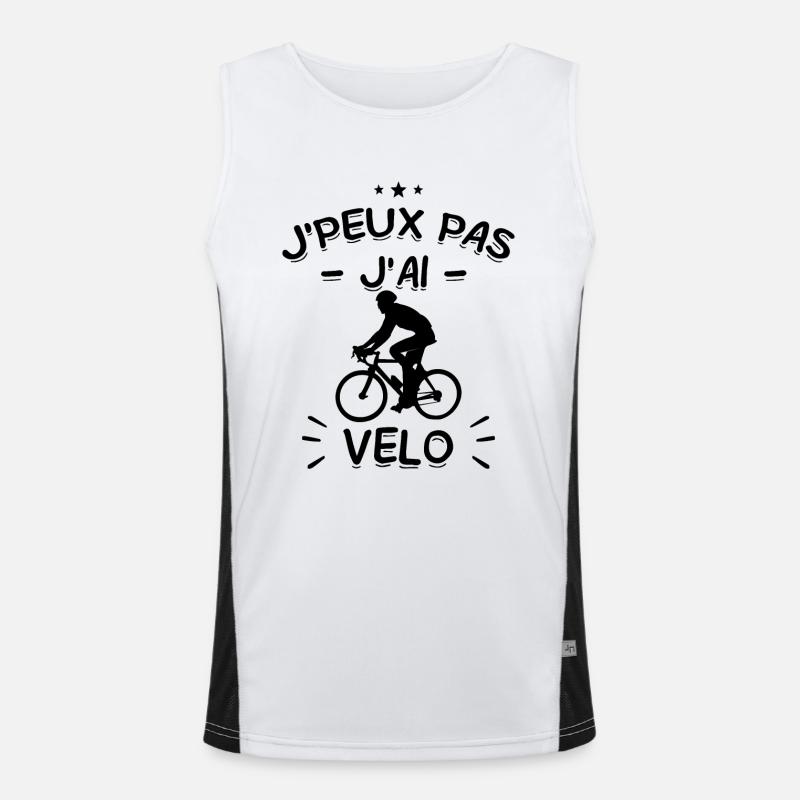 J'Peux Pas ! J'Ai Vélo 🚴‍♂️ Débardeur respirant contrasté Homme 