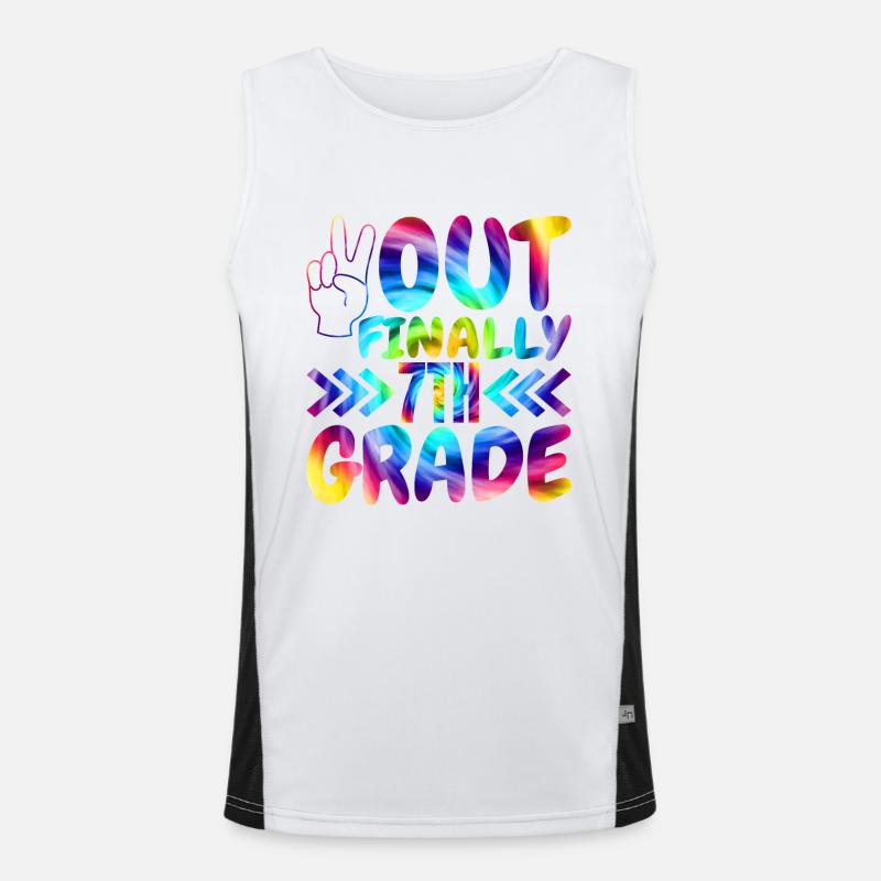 Out Finally 7th grade elementary school students Men's Functional Contrast Tank Top 