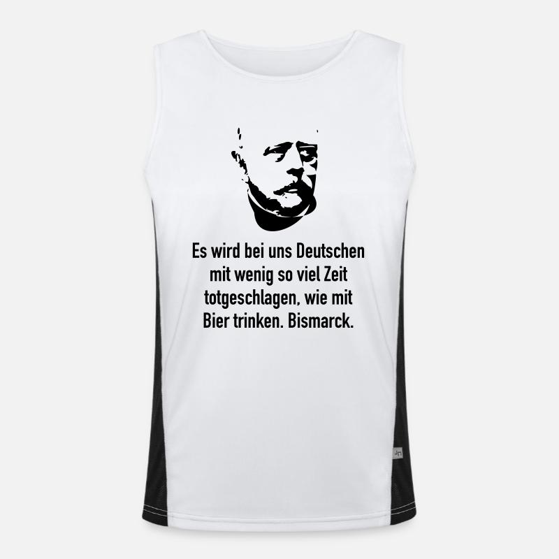 Bismarck: Es wird bei uns Deutschen mit wenig so Funktionelles Kontrast-Tank Top für Männer 