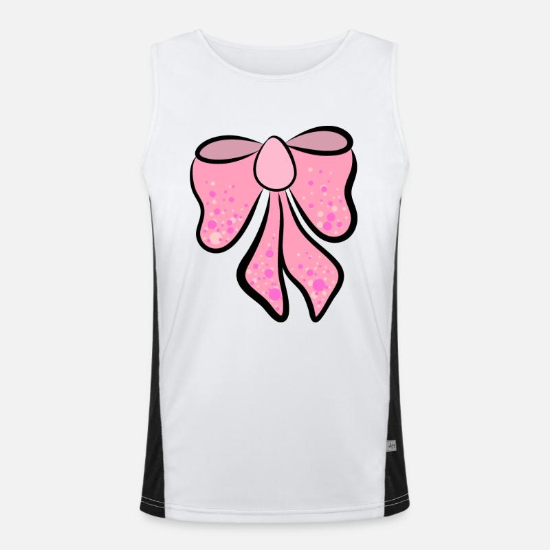 schöne rosa, pinke Schleife , Geschenkidee Funktionelles Kontrast-Tank Top für Männer 