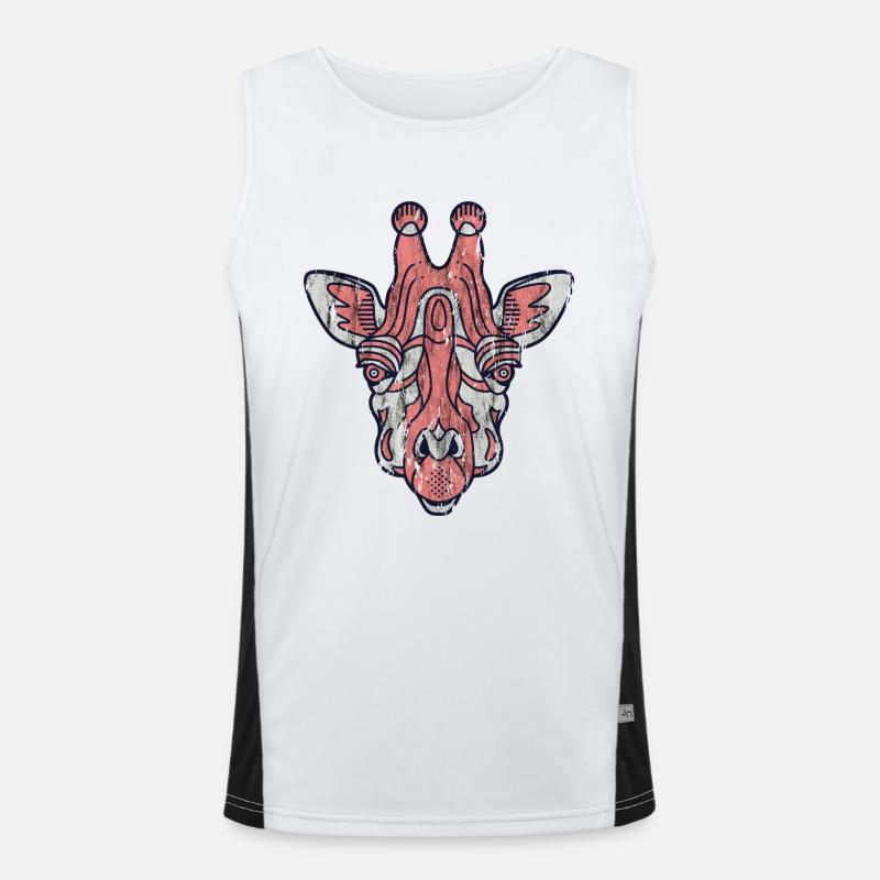 Giraffe Funktionelles Kontrast-Tank Top für Männer 