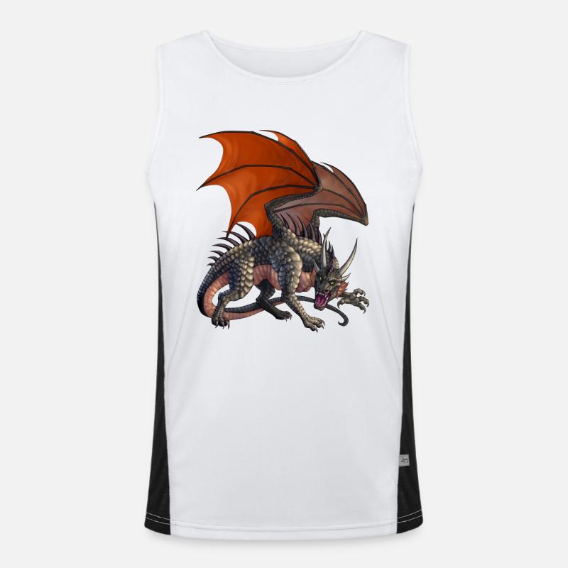 böser drache Funktionelles Kontrast-Tank Top für Männer 