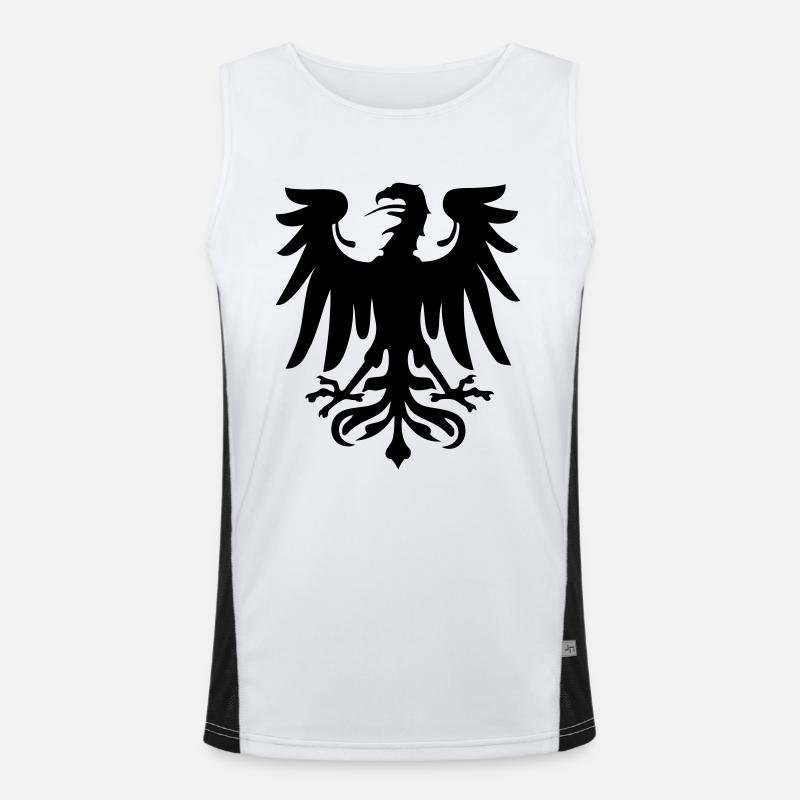 GERMAN austrian EAGLE - Men's Functional Contrast Tank Top  - white/black