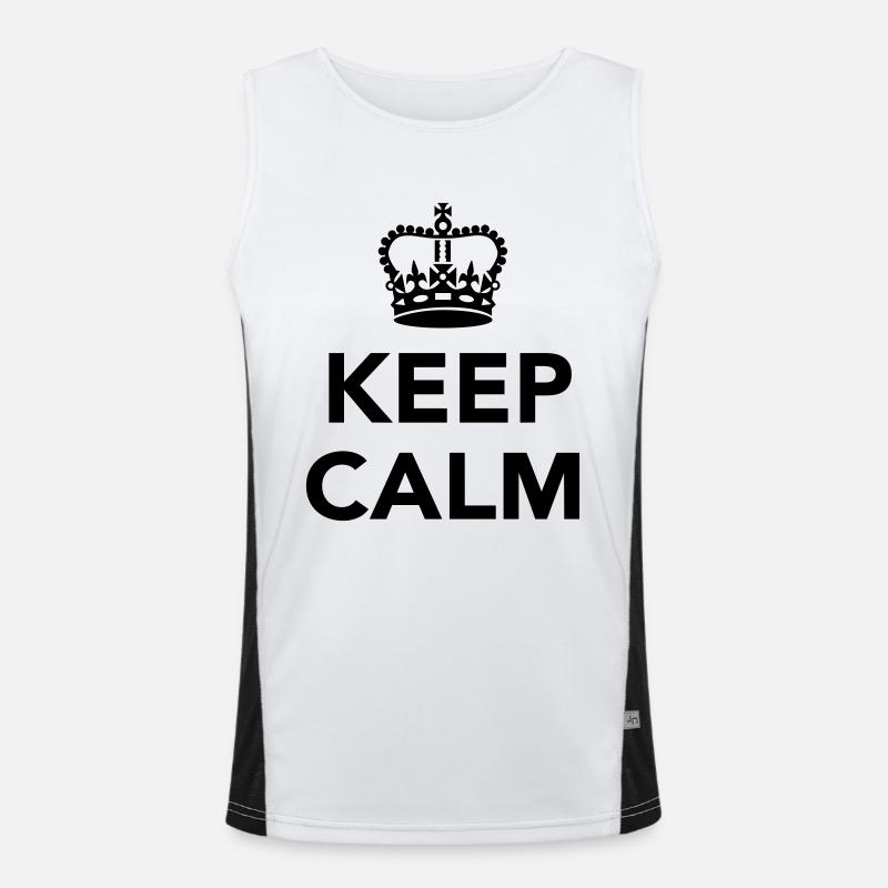 Keep calm Men's Functional Contrast Tank Top 