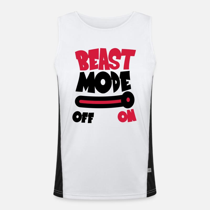 Beast Mode On Funktionelles Kontrast-Tank Top für Männer 