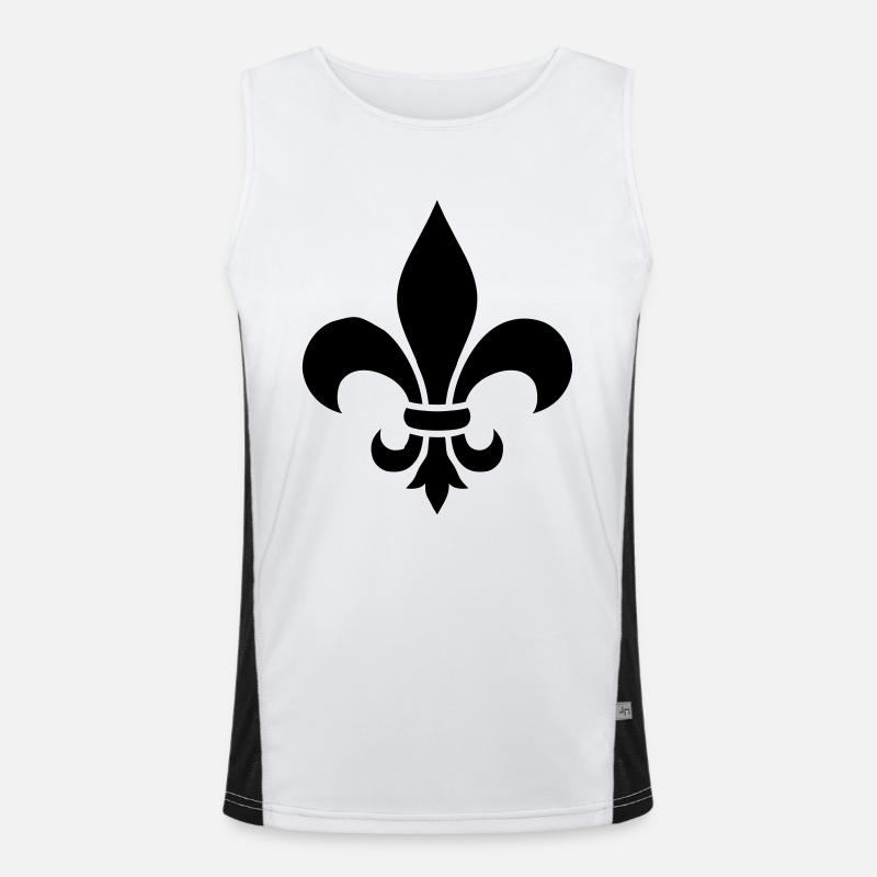 Lily - Men's Functional Contrast Tank Top  - white/black