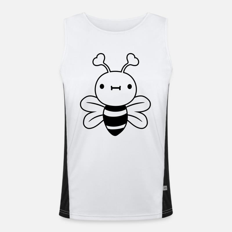 small nice bee hornet wasp Men's Functional Contrast Tank Top 