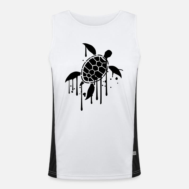 stamp graffiti drops color pattern tattoo underwat Men's Functional Contrast Tank Top 