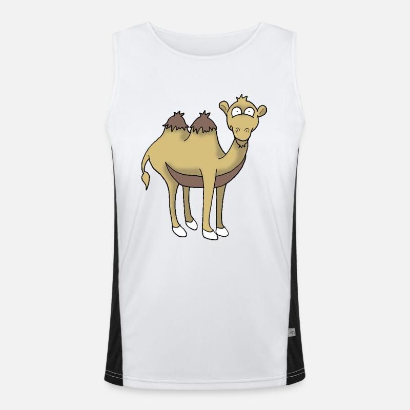 Kamel Funktionelles Kontrast-Tank Top für Männer 