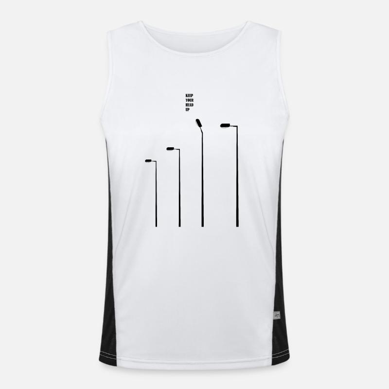 KEEP YOUR HEAD UP Men's Functional Contrast Tank Top 