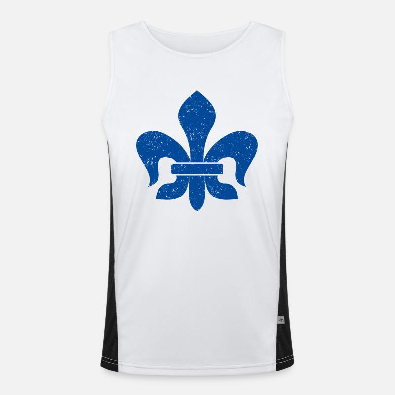 Fleur-de-lis / Lily Men's Functional Contrast Tank Top 
