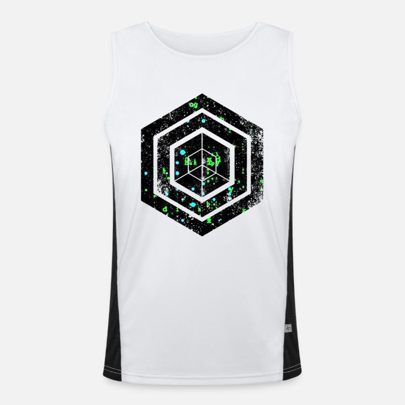 Hexagon-Programmierung Programmierer Codierung geometrisch Funktionelles Kontrast-Tank Top für Männer 