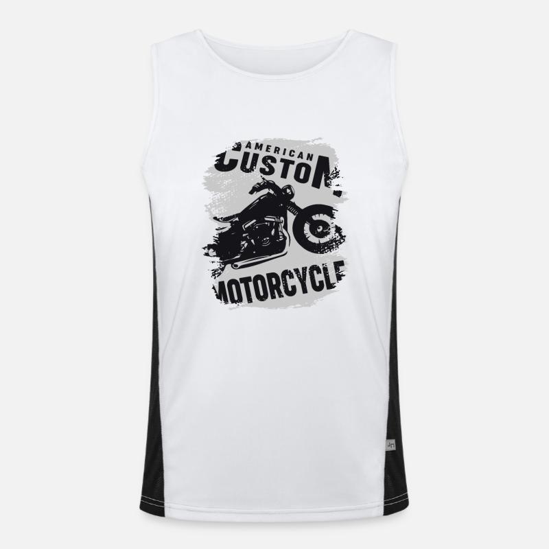 American Custom Motorcycle And Racing Débardeur respirant contrasté Homme 