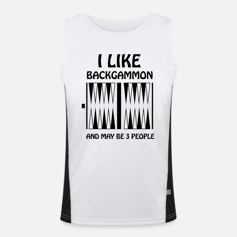 Boardgame Chess Backgammon Game Night Men's Functional Contrast Tank Top 