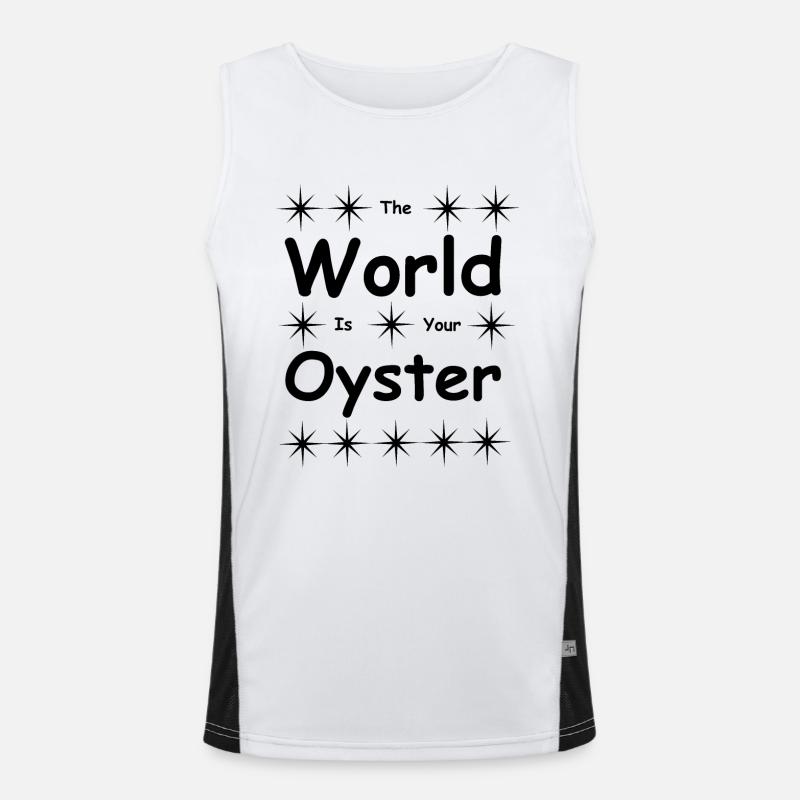 "Die Welt liegt dir zu Füßen" Funktionelles Kontrast-Tank Top für Männer 