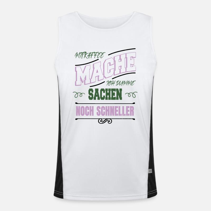morgen kaffeesatz geburtstagsgeschenkidee Funktionelles Kontrast-Tank Top für Männer 