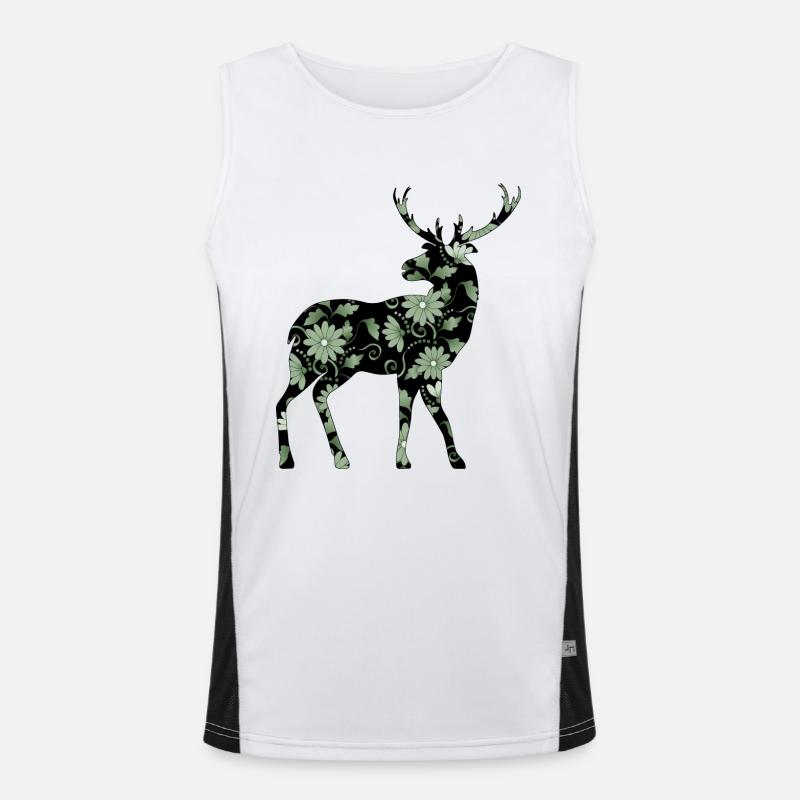 Hirsch Funktionelles Kontrast-Tank Top für Männer 