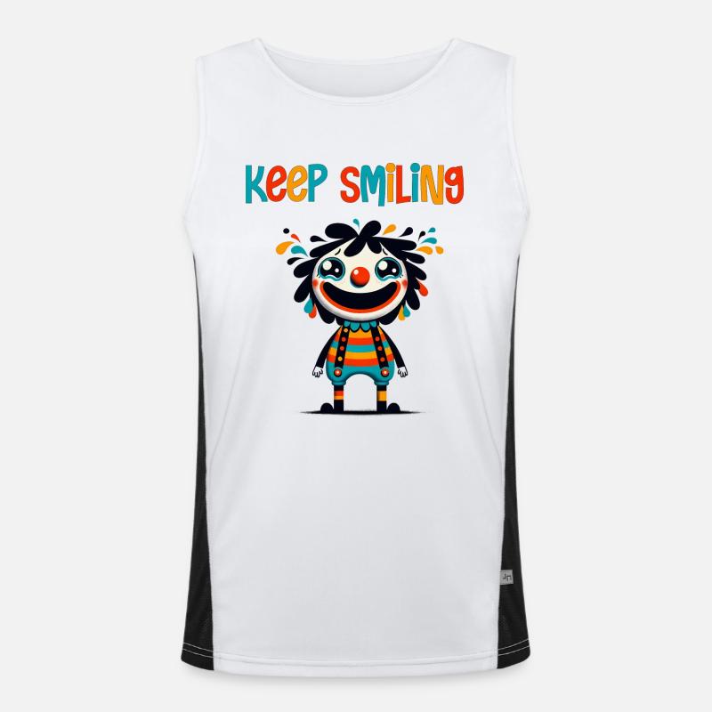 Keep Smiling Men's Functional Contrast Tank Top 