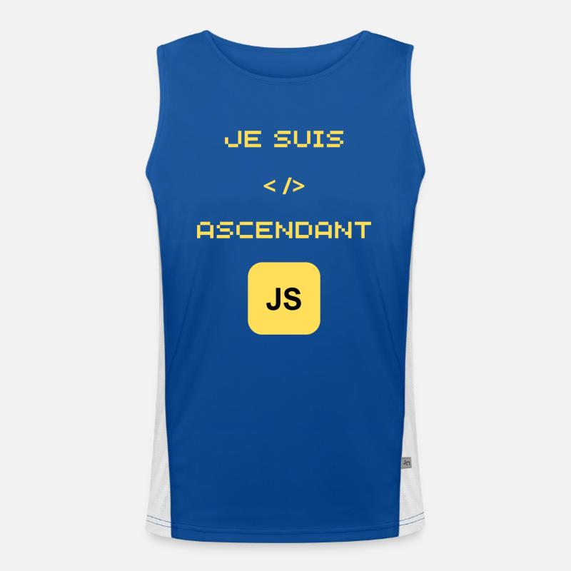 cadeau pour développeur JavaScript JS Débardeur respirant contrasté Homme 