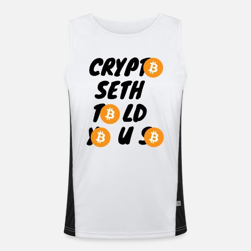 Krypto Crypto Seth vous l’a dit BTC Bitcoin Débardeur respirant contrasté Homme 
