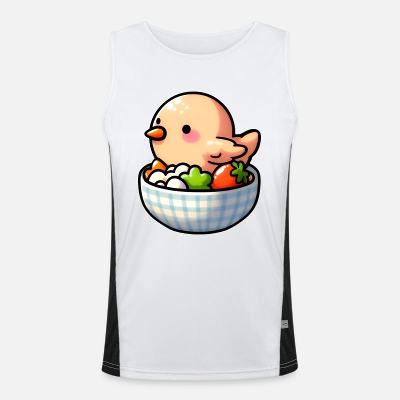 Hühnerfutter - Huhn Funktionelles Kontrast-Tank Top für Männer 