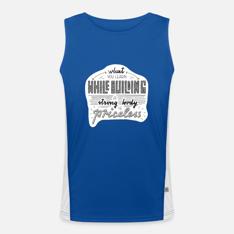 building a strong body Funktionelles Kontrast-Tank Top für Männer 