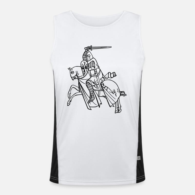 knight knight sword sword armor9 Men's Functional Contrast Tank Top 