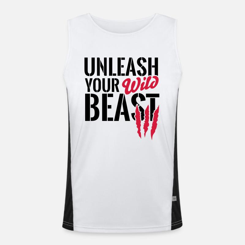 Unleash your beast Men's Functional Contrast Tank Top 