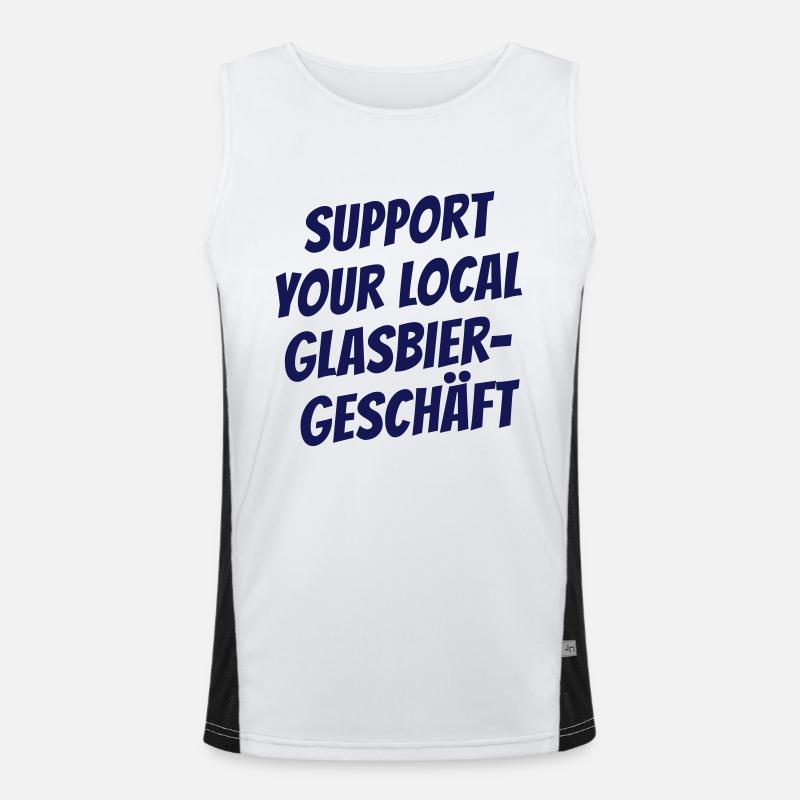 Glasbiergeschäft Funktionelles Kontrast-Tank Top für Männer 