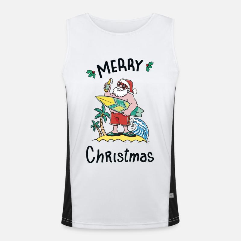 Weihnachten im Juli Funktionelles Kontrast-Tank Top für Männer 