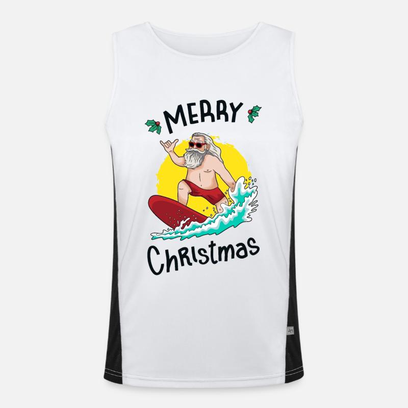 Weihnachten im Juli Funktionelles Kontrast-Tank Top für Männer 