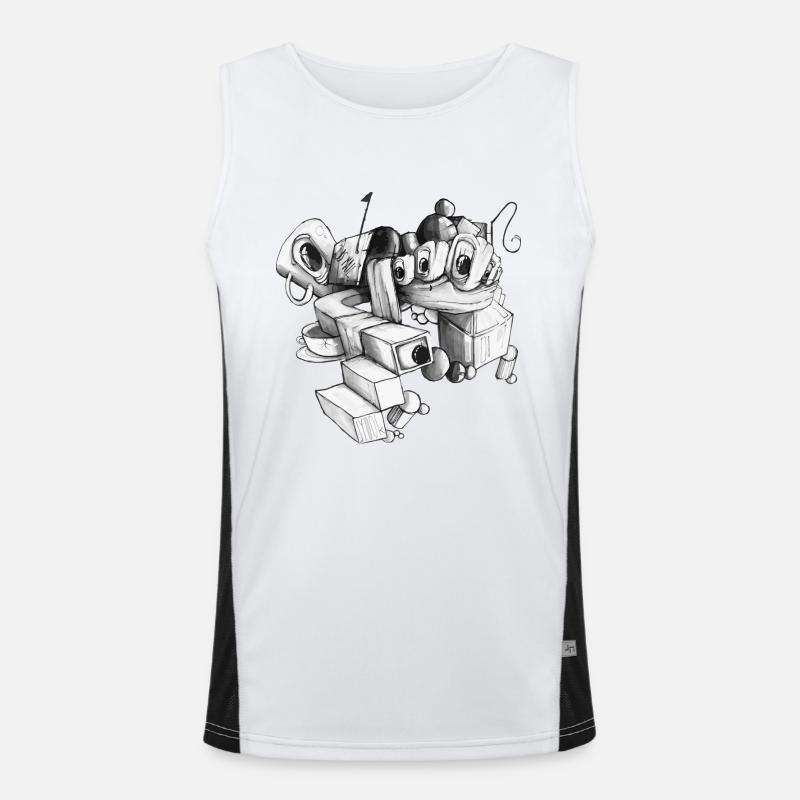 COURRIER US Débardeur respirant contrasté Homme 