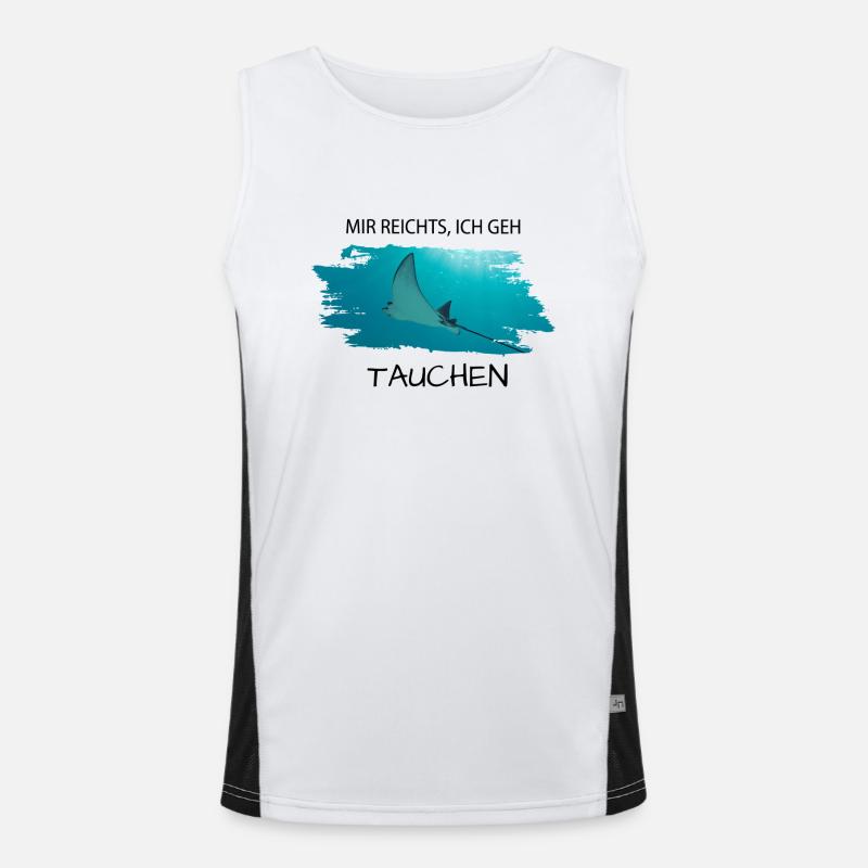 Tauchen Rochen Funktionelles Kontrast-Tank Top für Männer 