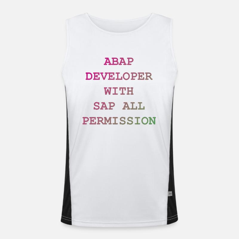 ABAP SAP Developer! idée cadeau Débardeur respirant contrasté Homme 