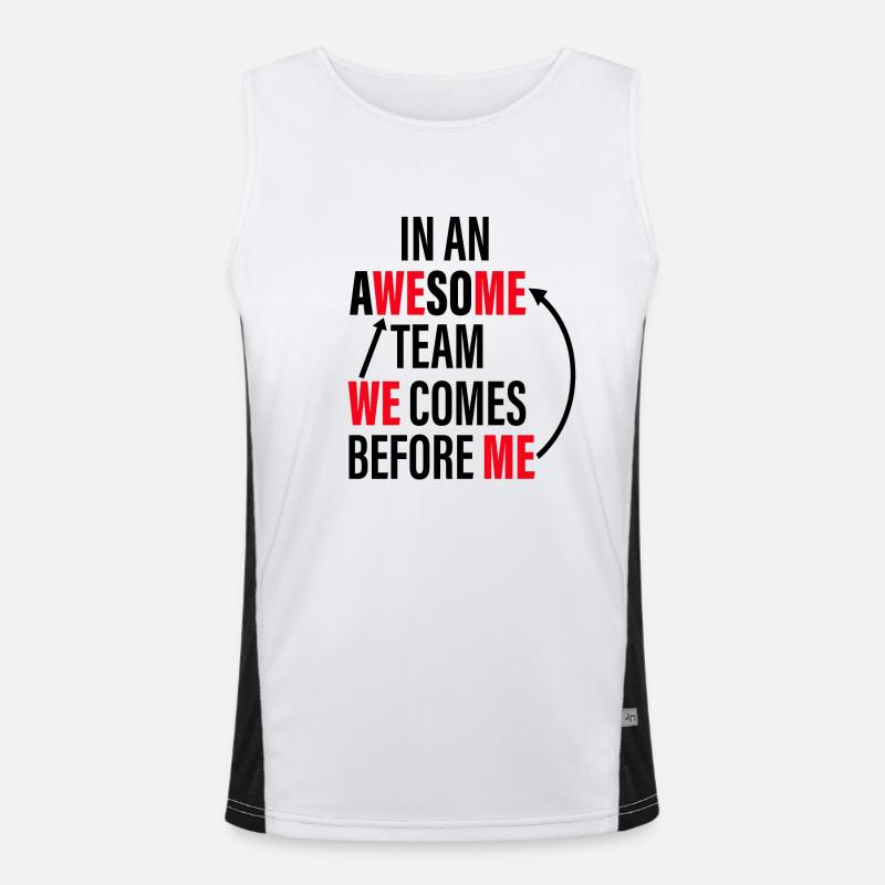 Teamwork Funktionelles Kontrast-Tank Top für Männer 