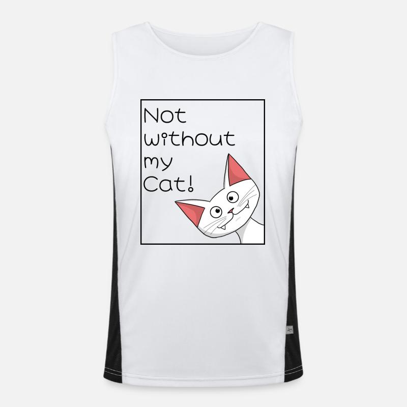 Pas sans mon chat Débardeur respirant contrasté Homme 