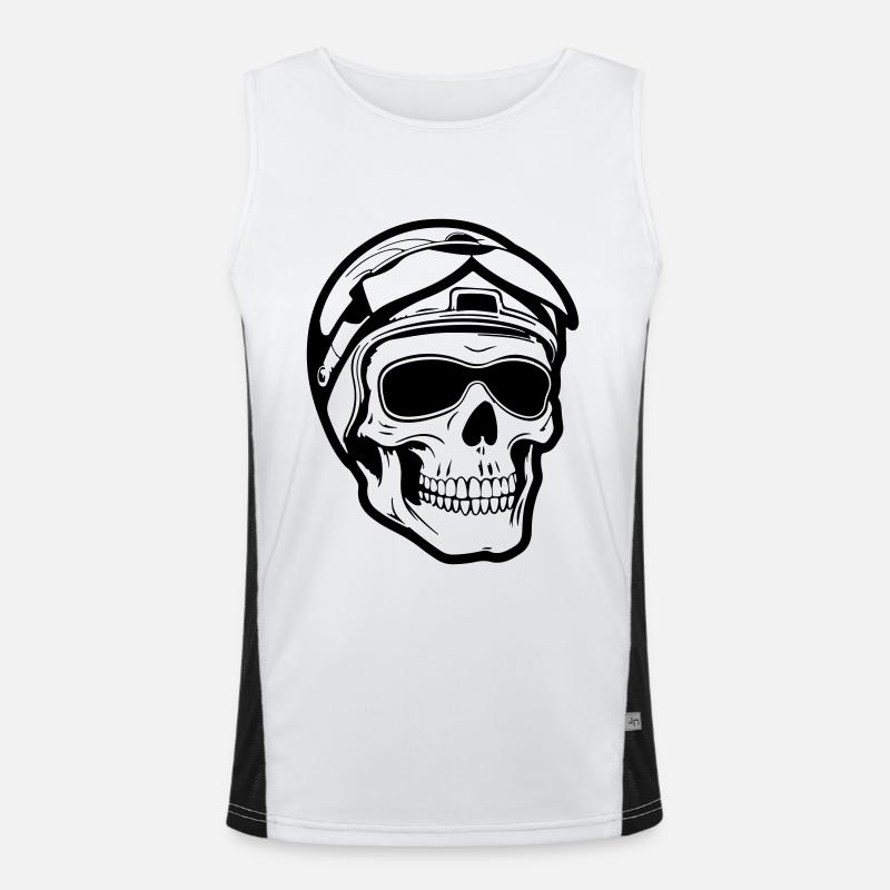 Skeleton Biker Débardeur respirant contrasté Homme 