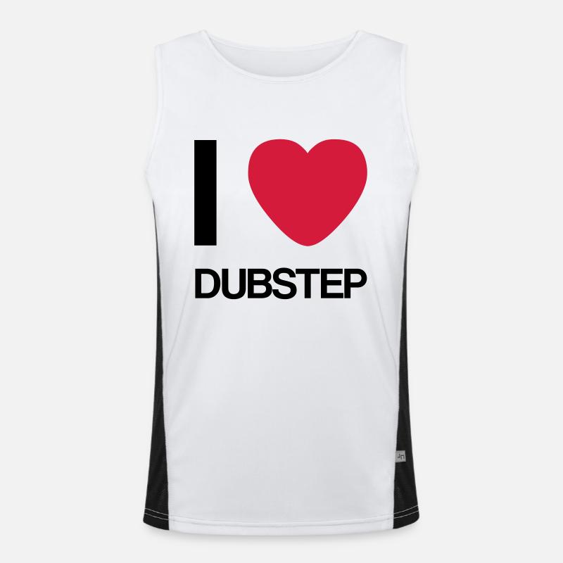 I LOVE DUBSTEP- Gift Idea Men's Functional Contrast Tank Top 