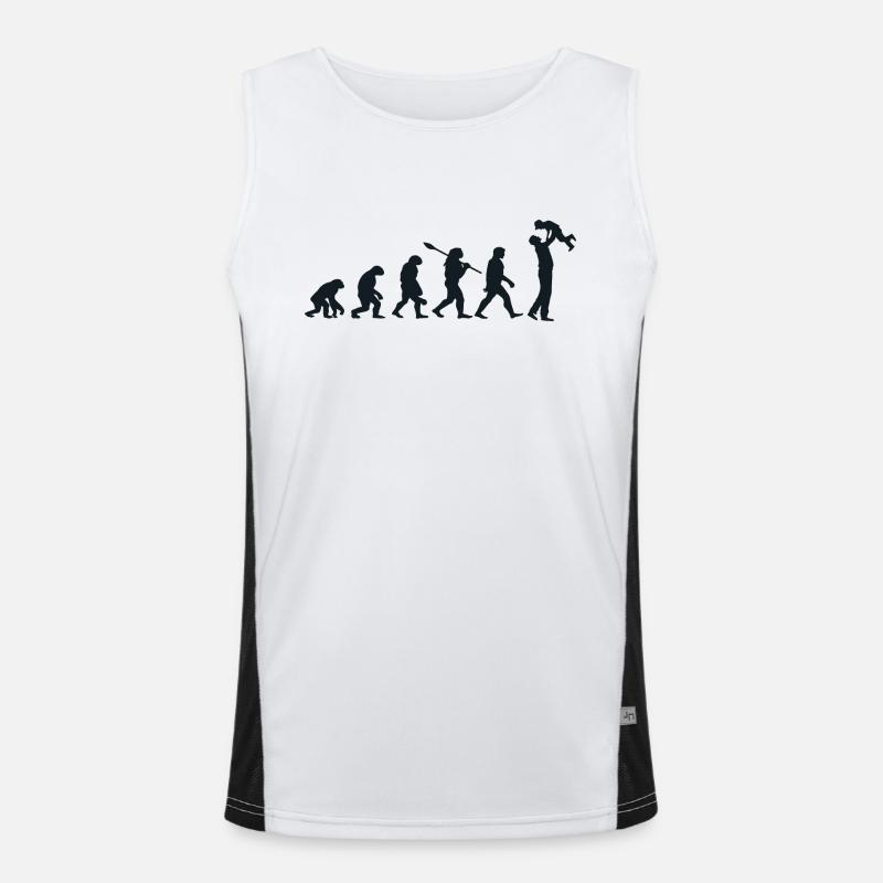 Darwin Evolution for Dads 👨 👧 👦 Men's Functional Contrast Tank Top 