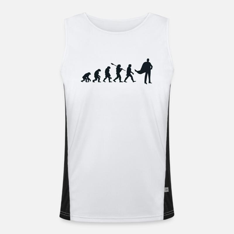 Évolution Darwin pour les Supermans 🦸‍♂️ Débardeur respirant contrasté Homme 