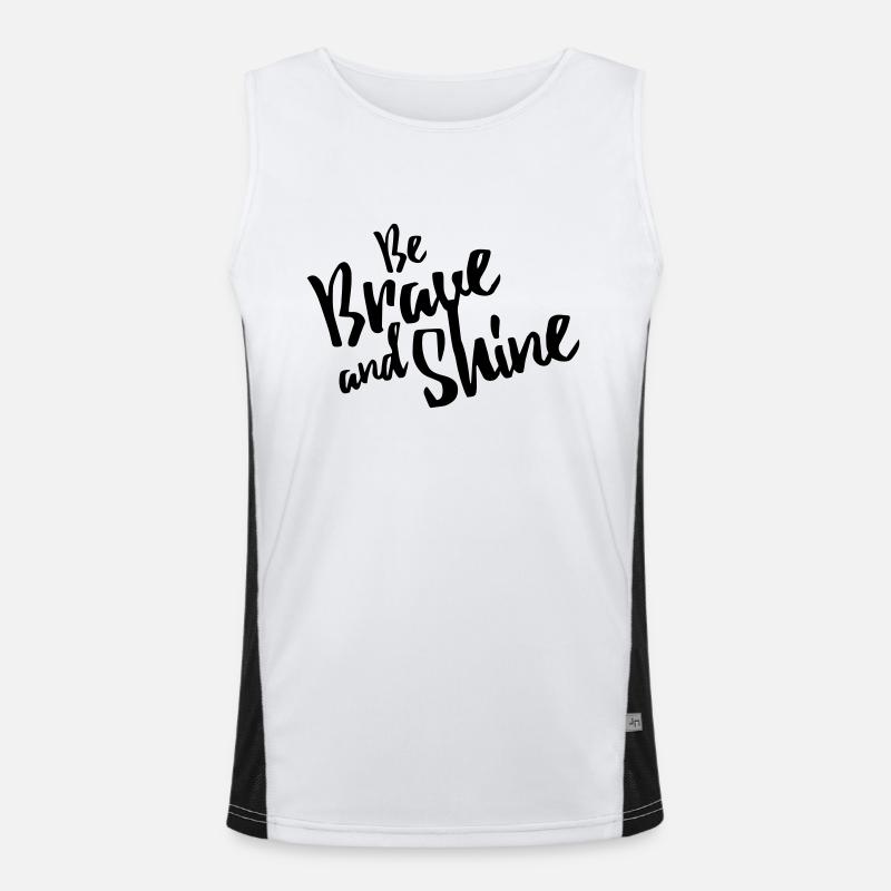 Be Brave and Shine Funktionelles Kontrast-Tank Top für Männer 