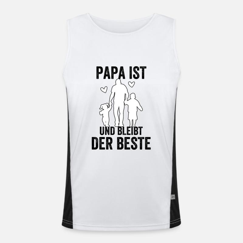 Papa Ist Und Bleibt Der Beste Funktionelles Kontrast-Tank Top für Männer 