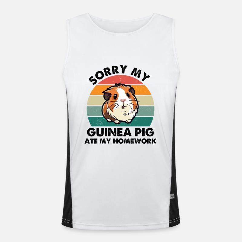 Désolé, mon cochon d’Inde a mangé mes devoirs Débardeur respirant contrasté Homme 