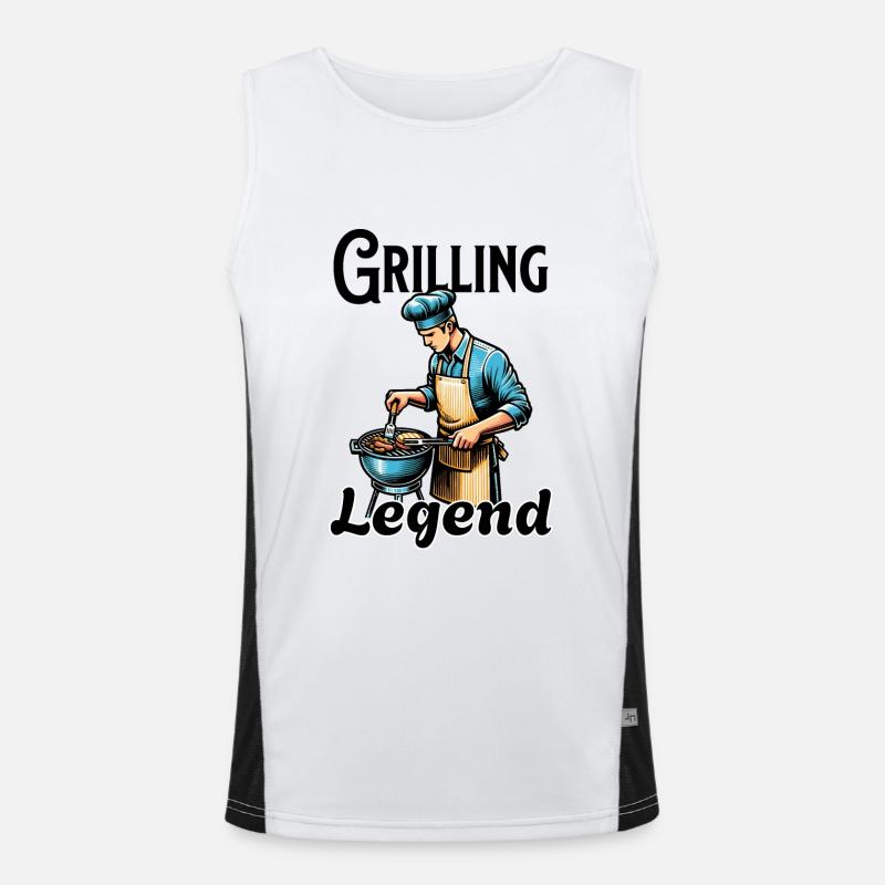 Grilling Legend Funktionelles Kontrast-Tank Top für Männer 