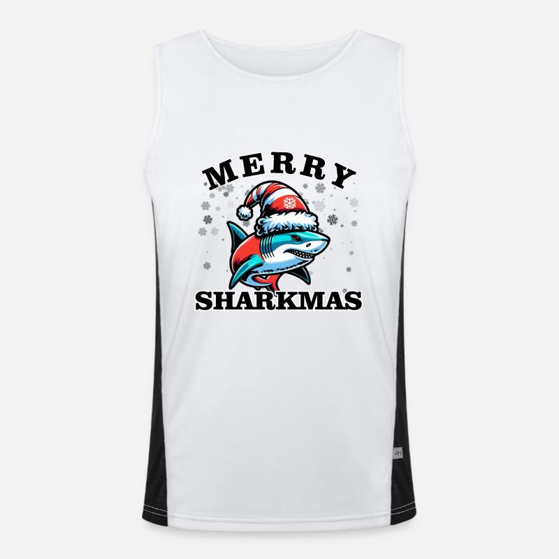 Merry Sharkmas - Noël Débardeur respirant contrasté Homme 